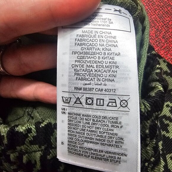 ADIDAS IVY PARK TWILL JOGGER PANTS- Unisex Youth Size XL- Green Houndstooth - Picture 13 of 13